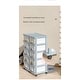 preview thumbnail 14 of 14, Organizational Storage, Drawer Storage Rack with 4 layers, Flexible Mobility With Wheels in White