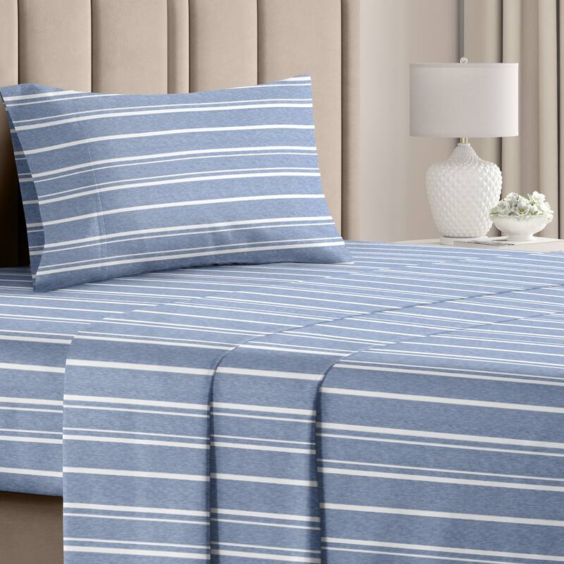 CGK Linens 4 Piece Solid Microfiber Deep Pocket Soft Bed Sheet Set