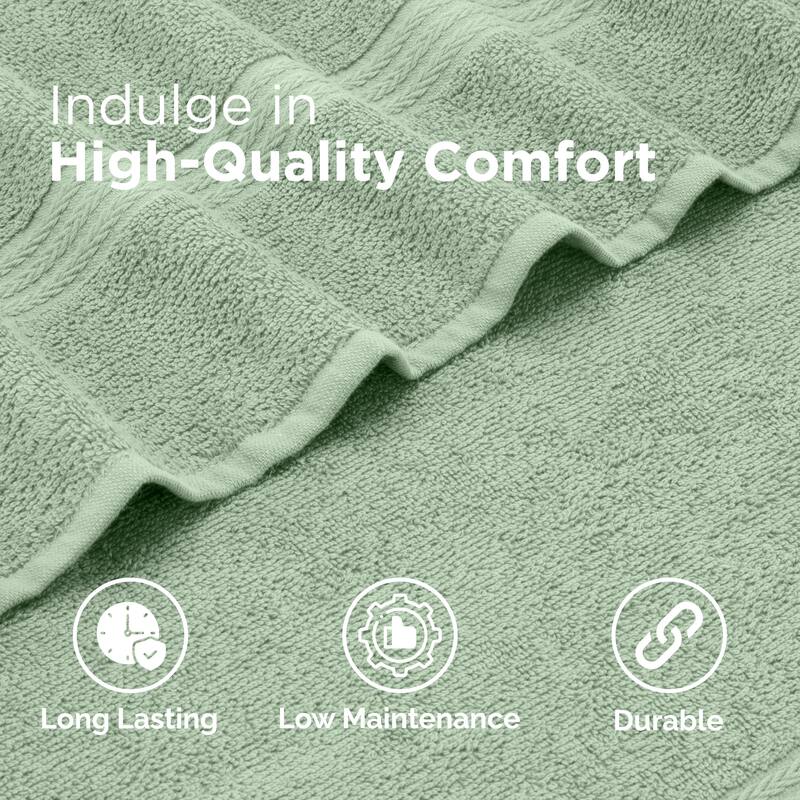 Superior Miami 100% Cotton 6-Piece Towel Set - Lightweight & Quick Drying