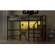preview thumbnail 25 of 30, Full Size Metal Loft Bed with Desk, Storage Staircase, Small Wardrobe and LED Light