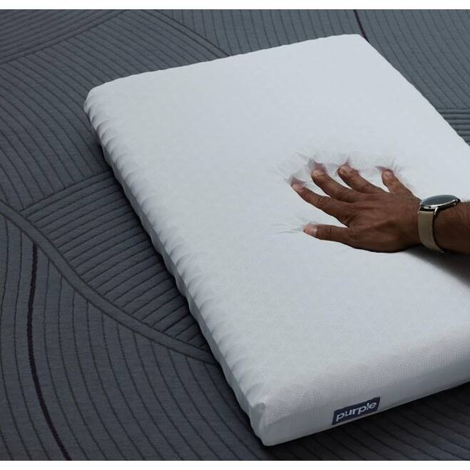 Purple - Modern Adjustable Pillow with GelFlex® Grid Cooling and Booster Layer Support - White