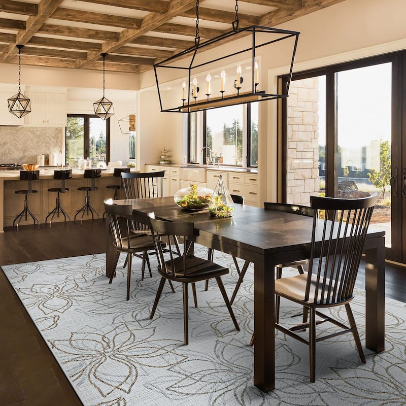 Dream Decor Rugs Grace Rosette Indoor Outdoor Area Rug