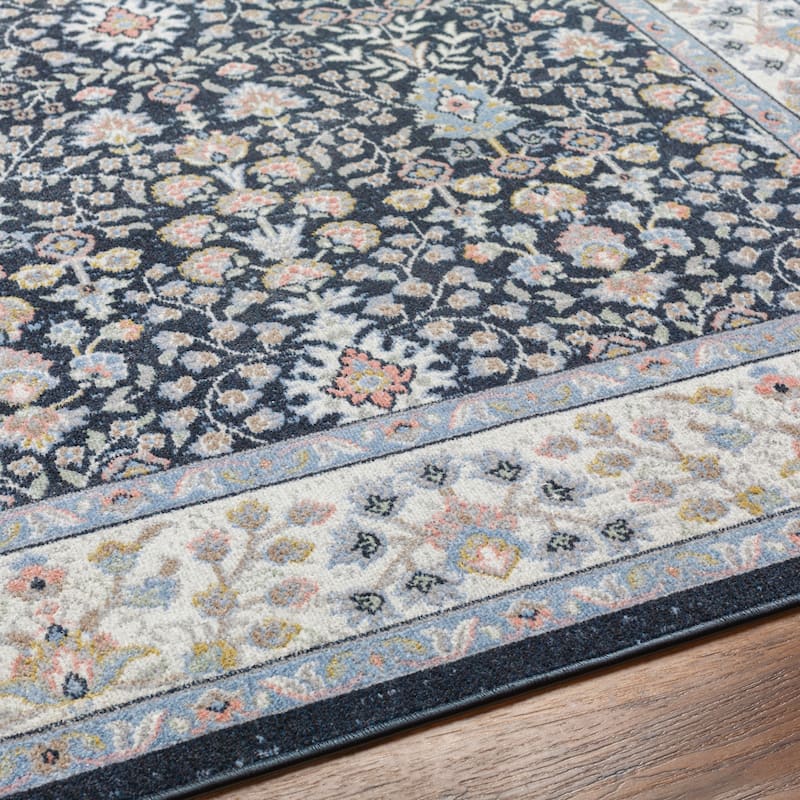 Livabliss Lavadora Oriental Floral Machine Washable Area Rug