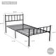 preview thumbnail 18 of 19, alazyhome Classic Metal Platform Bed Frame Steel Slat Support, Black