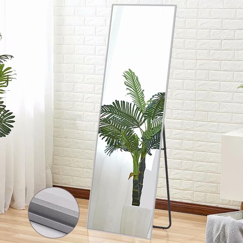 Dovelina Modern Full Length Floor Mirror - Freestanding Vanity Mirror for Bathroom or Living Space