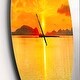 preview thumbnail 3 of 7, Designart 'Sunset Panorama' Oversized Coastal Wall CLock
