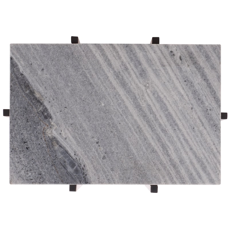 SAFAVIEH Home Aloha Marble Side Table - 18"W x 13"D x 24"H