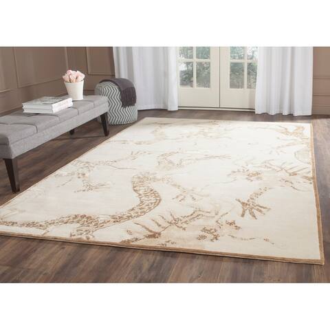SAFAVIEH Couture Hand-Knotted Contemporary Ocean Wool & Viscose Rug - 6' x 9'