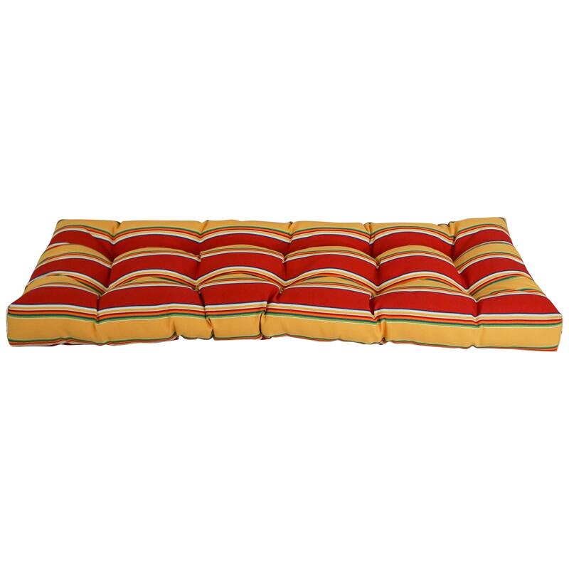 Tufted Indoor/Outdoor Bench Cushion (Multiple widths from 46 to 60 inch)