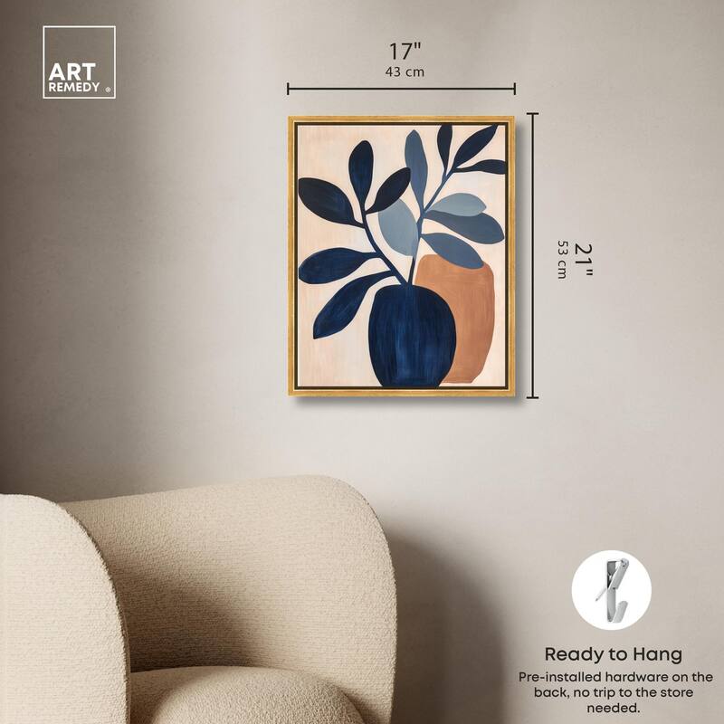 Blue Matisse Jar I Canvas by Art Remedy