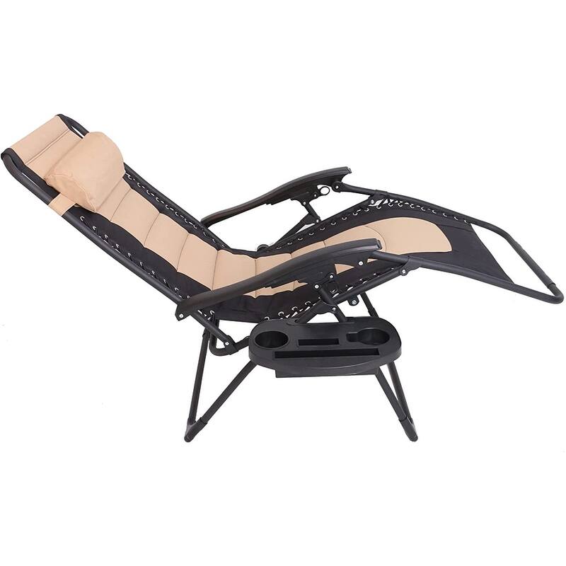 Outdoor Pool Patio Beach Yard Garden Oversized Padded Zero Gravity Chair