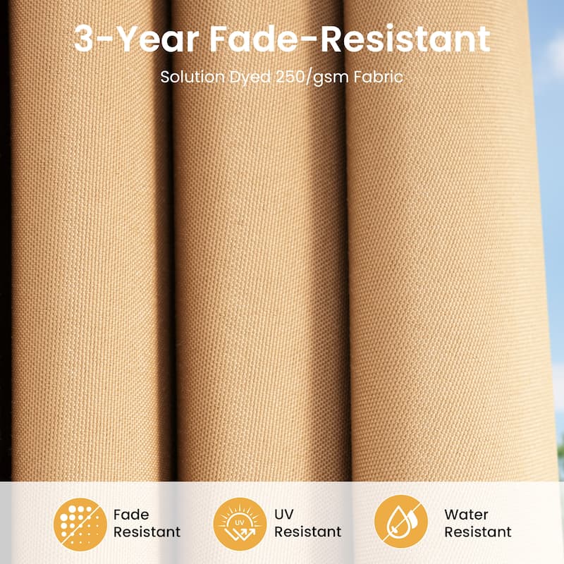 Crestlive Products 15ft Double-sided Patio Umbrella Solar LED Lighted Outdoor Market Umbrella