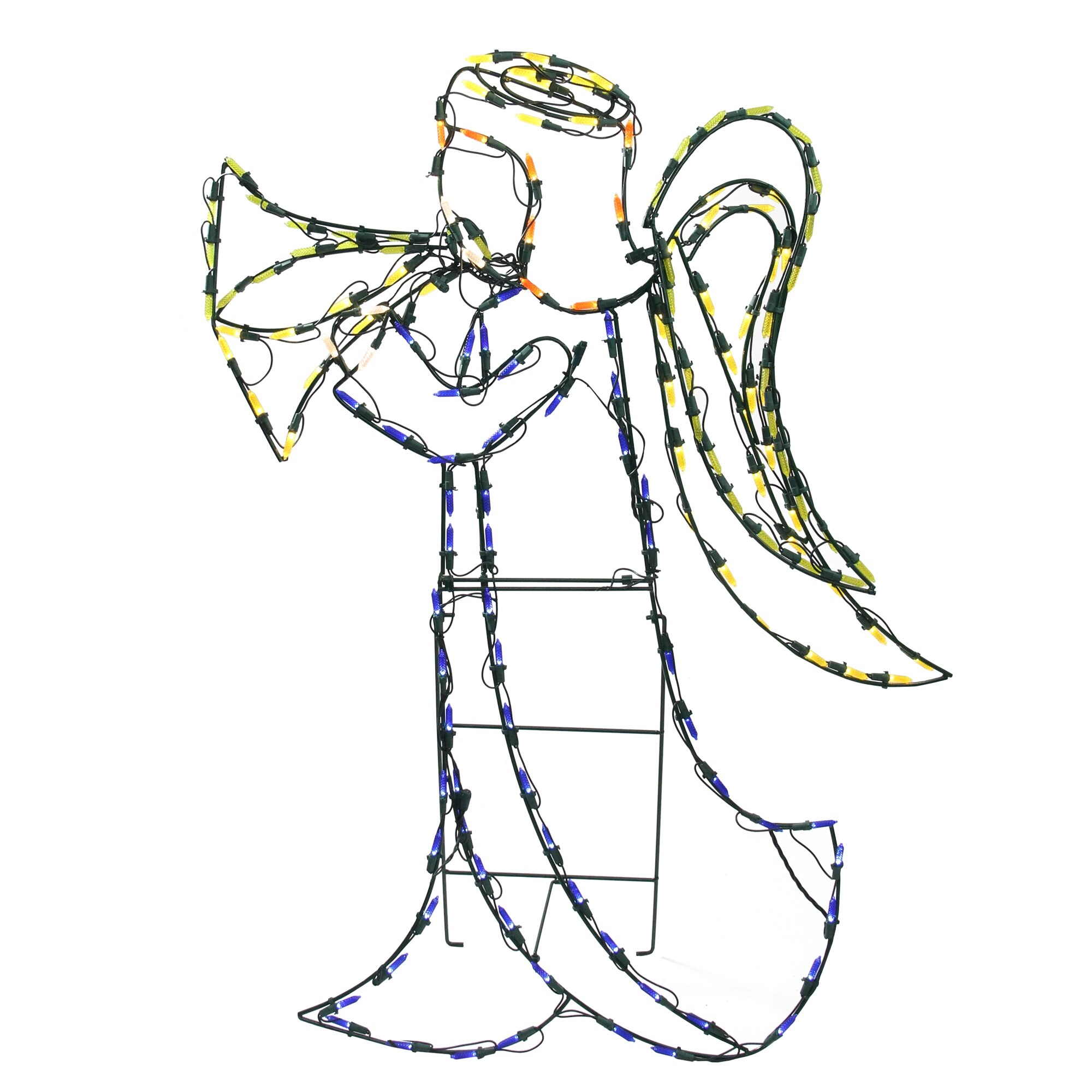 32 Yellow Led Lighted And Animated Angel Christmas Outdoor Decor On Sale Overstock 18214464
