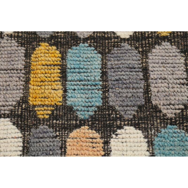 All-Over Geometric Moroccan Contemporary Area Rug Handmade Wool Carpet - 5'11"x 9'7"