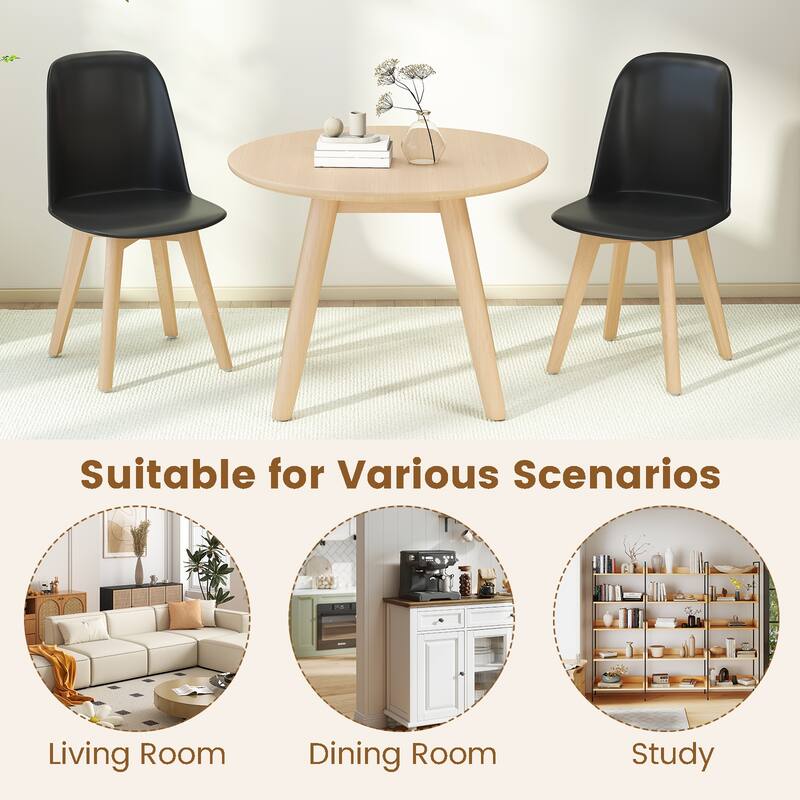 Gymax Modern Dining Chairs Set of 4 Armless Kitchen Chairs 330 LBS