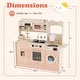 preview thumbnail 13 of 18, Gymax Play Kitchen for Kids w/ Stoves Light Sound Faucet Microwave - See Details