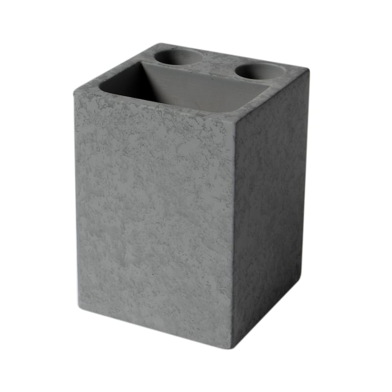 ALFI brand 4 Piece Solid Concrete Gray Matte Bathroom Accessory Set - Grey