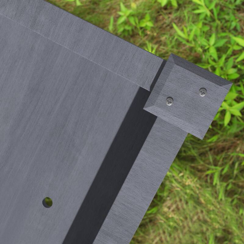 VEIKOUS Wood Raised Garden Bed with Wheels & Storage Shelf, Outdoor Elevated Planter Box