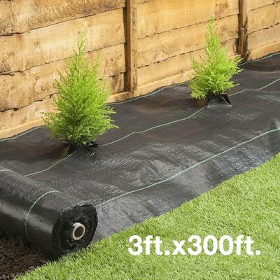 Landscape Weed Barrier Woven Ground Cover Compound Fabric Pro 2.3oz 3x100ft - 3*100ft