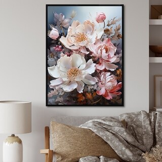 Designart "Japan Pink Lotus Hill " Flowers Framed Wall Art Prints - Bed ...