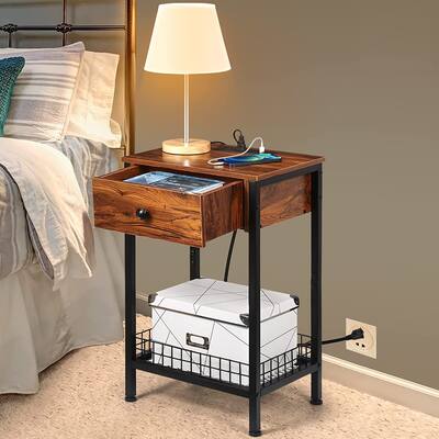 Nightstand with Charging Station