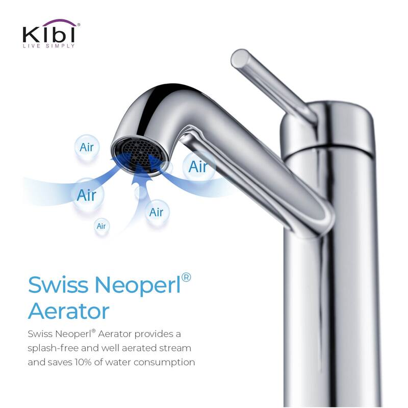 Luxury Solid Brass Single Hole Bathroom Vessel Sink Faucet