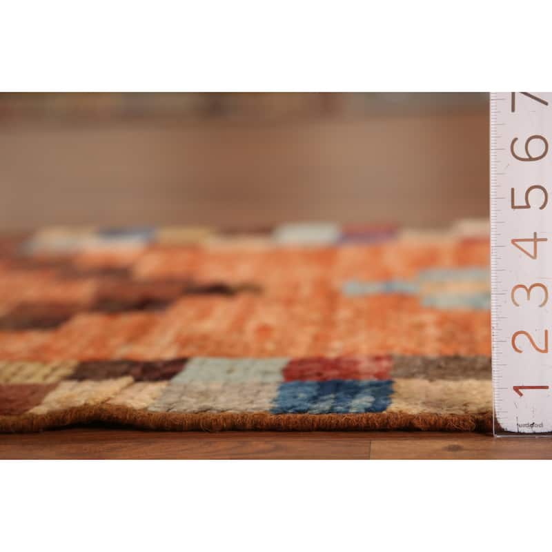 Geometric Moroccan Runner Rug Handmade Wool Carpet - 2'10" x 9'8"