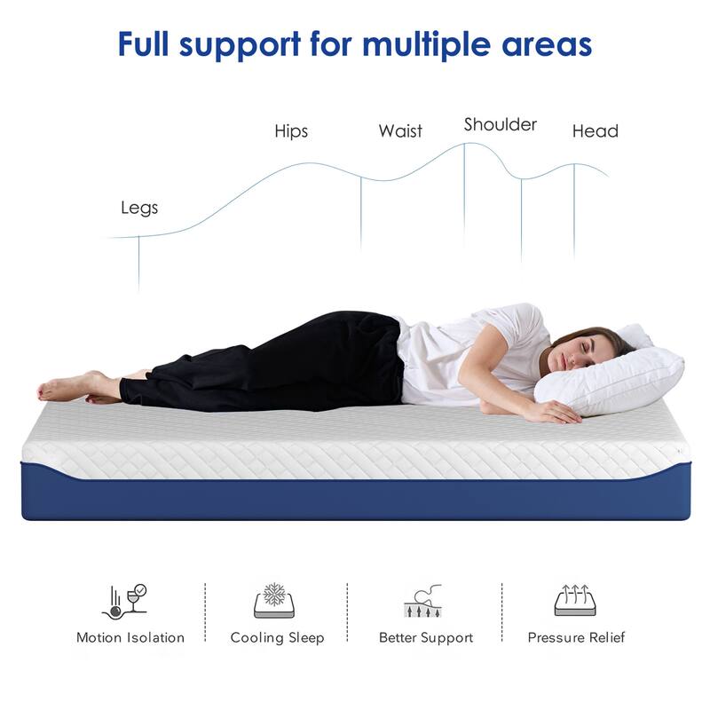 10" Hybrid Mattress with Gel Memory Foam Bed Bath & Beyond 39912066