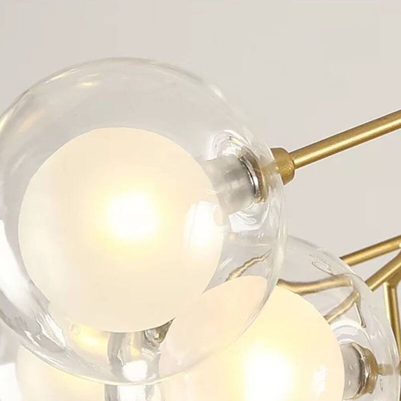 Modern Gold Glass Art Design Chandelier Pendant Light - 29.5*29.5*21.6H