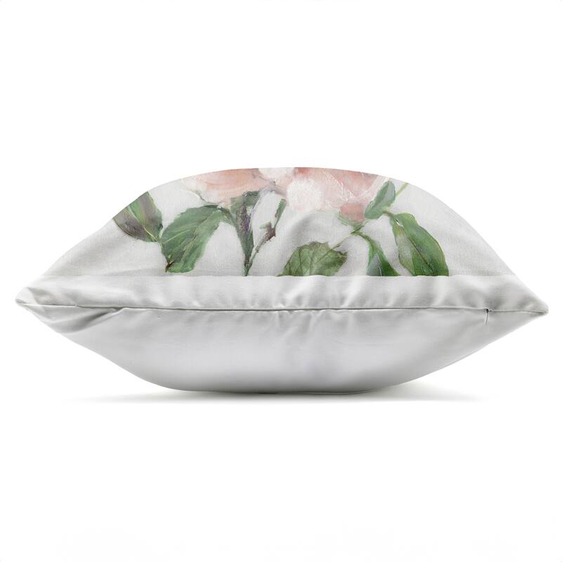 Stupell Traditional Single Pink Blossom Printed Outdoor Throw Pillow Design by Sally Swatland