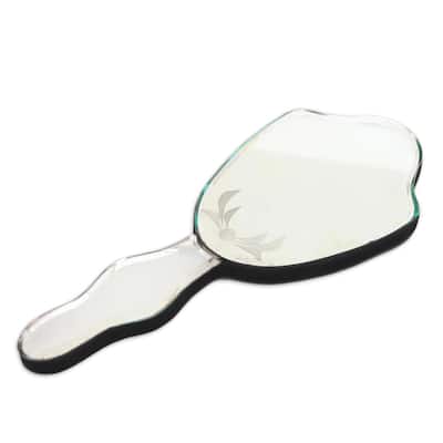 Novica Handmade Lucid Lotus Hand Mirror Wall Accent