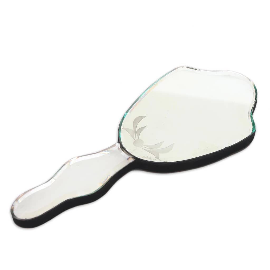Novica Handmade Lucid Lotus Hand Mirror Wall Accent