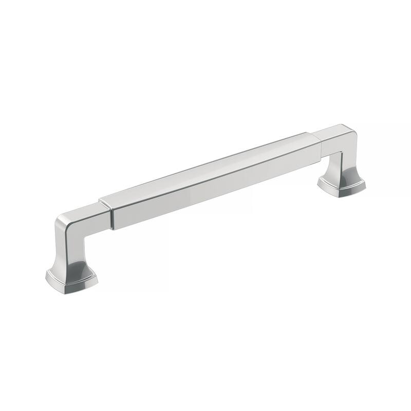 Amerock Stature Cabinet and Furniture Pull - 6-5/16 in (160 mm) Center-to-Center - Polished Chrome