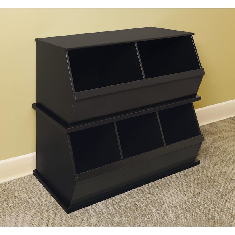 Badger Basket Two Bin Stackable Storage Cubby