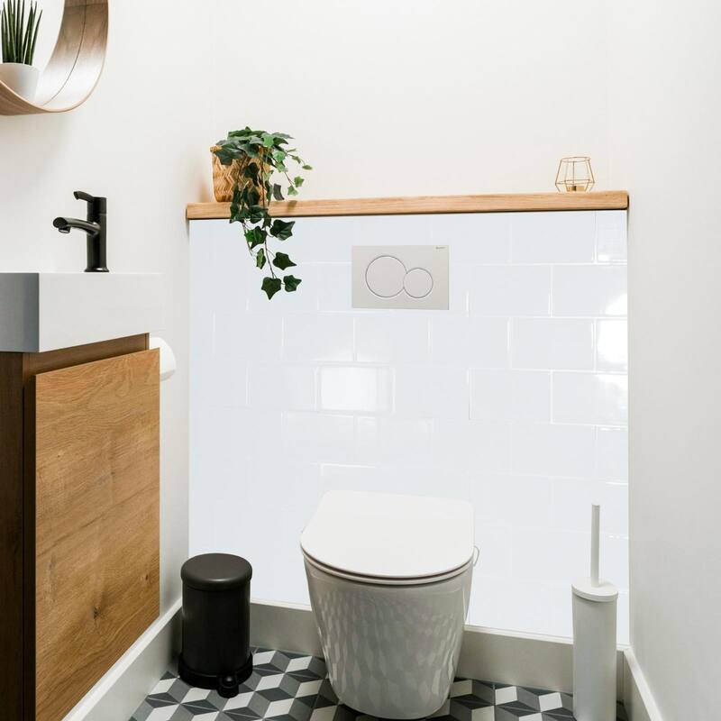 Art3d 10 Pieces Self-adhesive Thickened Backsplash Subway Tiles Green or White - 10.6inch x 12.6inch