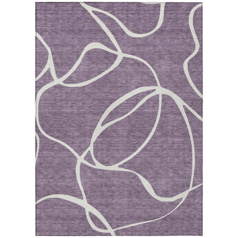 HomeRoots Abstract Transitional Rectangle Outdoor Rug