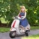 preview thumbnail 9 of 18, Kids Vespa Electric Motorcycle with Training Wheels