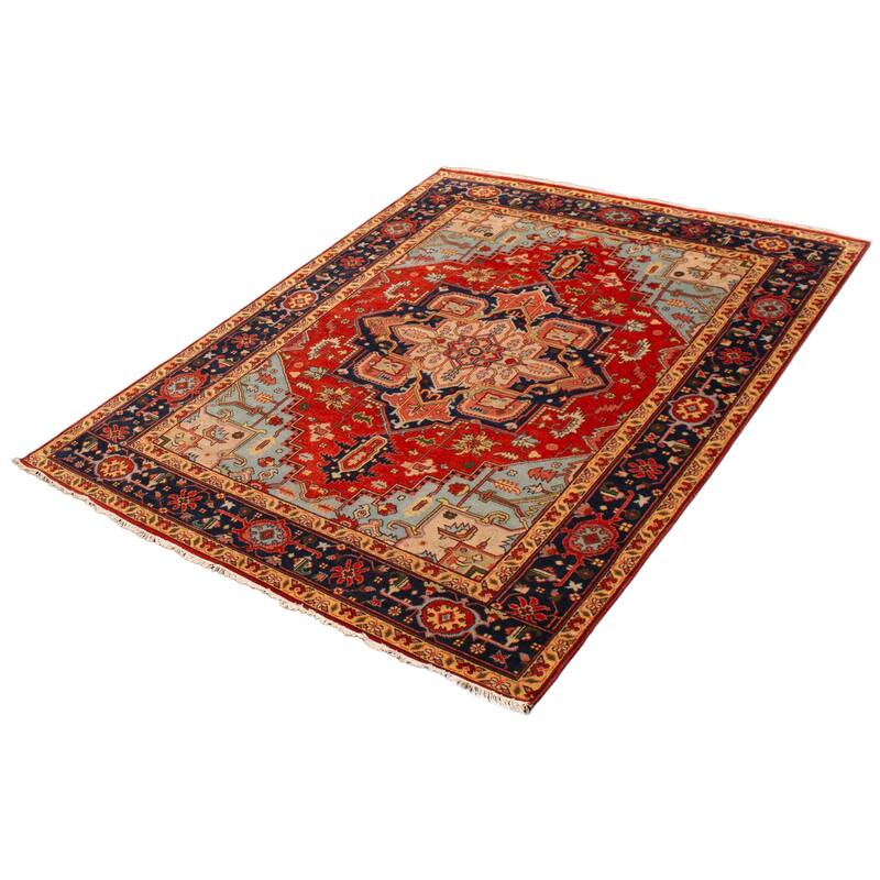 ECARPETGALLERY Hand-knotted Serapi Heritage Red Wool Rug - 9'0 x 11'11
