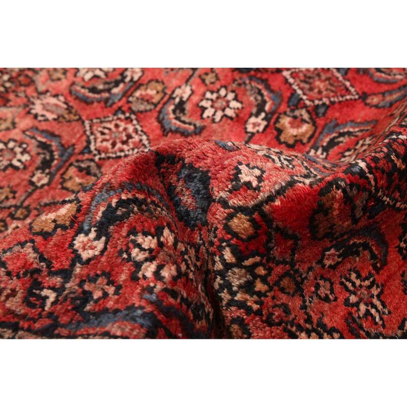 ECARPETGALLERY Hand-knotted Andelz Red Wool Rug - 3'5 x 13'5