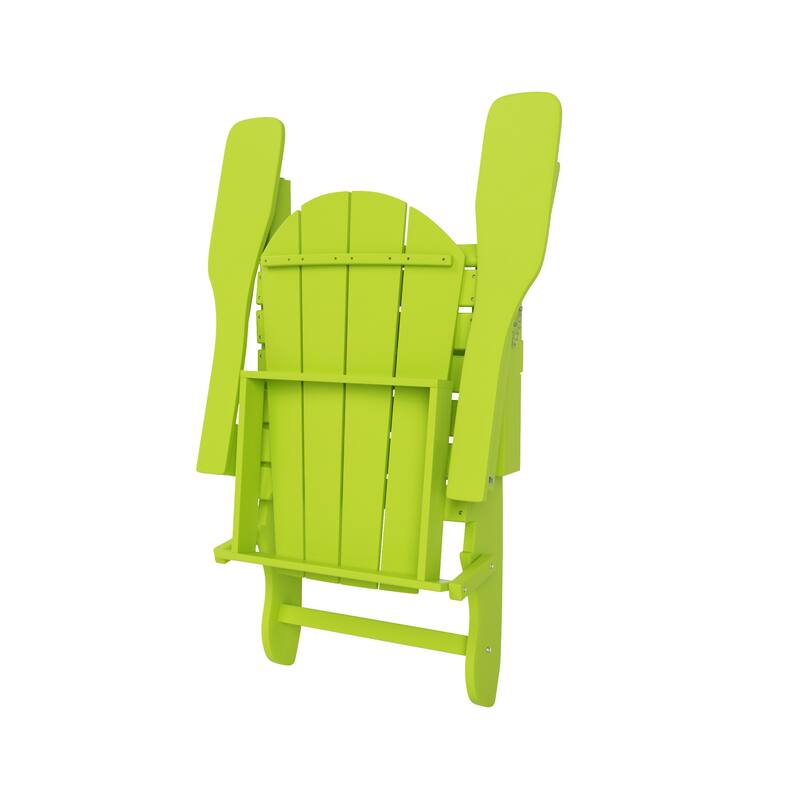 POLYTRENDS Laguna Folding Poly Eco-Friendly All Weather Outdoor Adirondack Chair