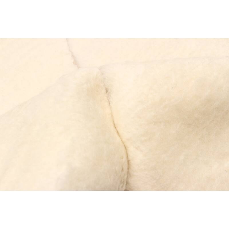 ECARPETGALLERY Hand-knotted Tangier Cream Wool Rug - 5'4 x 7'3