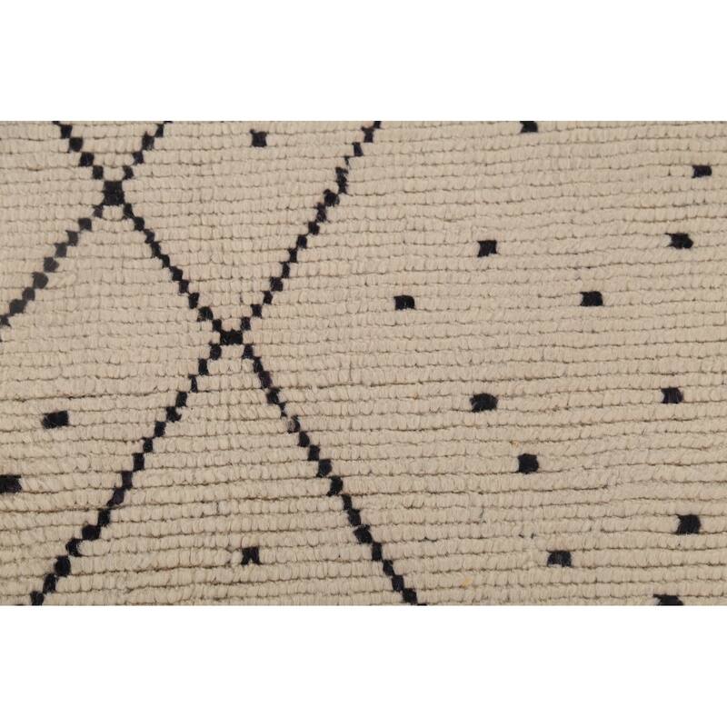 Moroccan Oriental Area Rug Handmade Wool Carpet - 6'9"x 10'8"