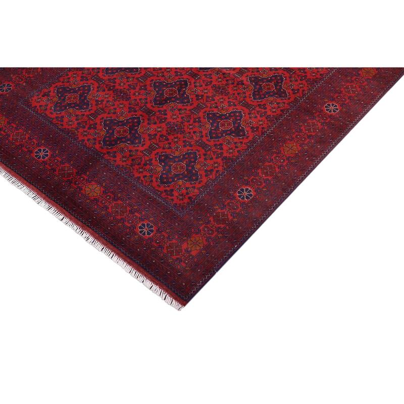Rustic Biljik Khal Mohammadi Gracelyn Red/Blue Rug - 6'5'' x 10'0''