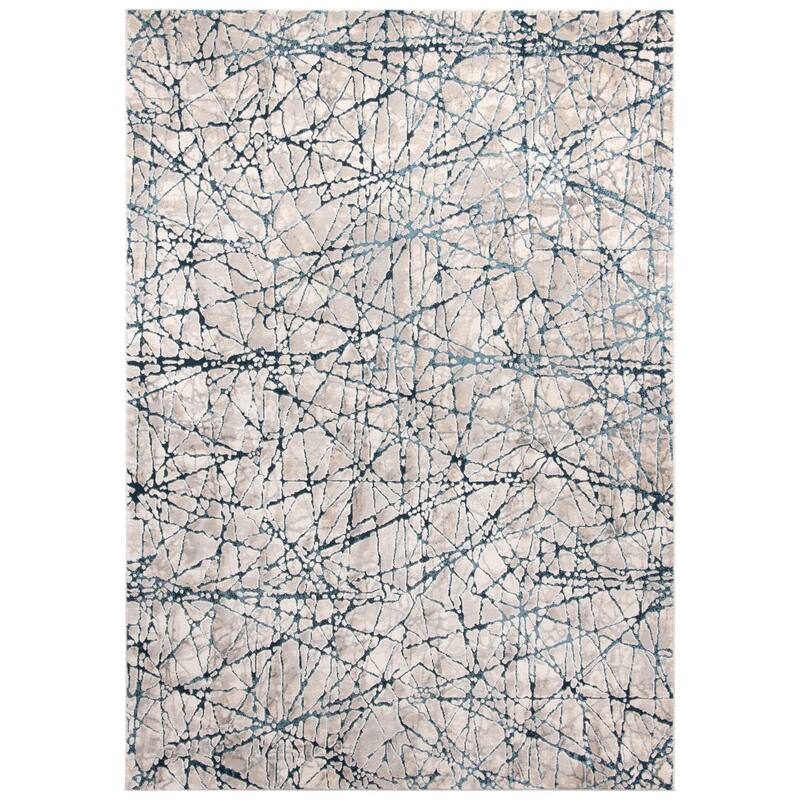SAFAVIEH Meadow Dorathy Modern Abstract Rug - 5'3" x 7'6" - Navy/Ivory