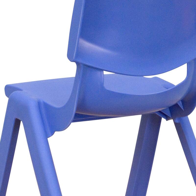 2 Pack Plastic Stackable Preschool Chair with 10.5" Seat Height - 14"D x 12.5"W x 20"H