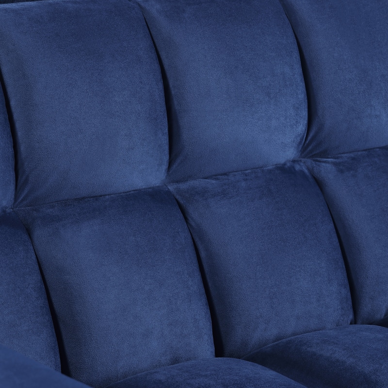 Classic 55" Width Pull Out Tufted Convertible Loveseat Sleeper Sofa Bed - 55"W x 68"L x 20"H