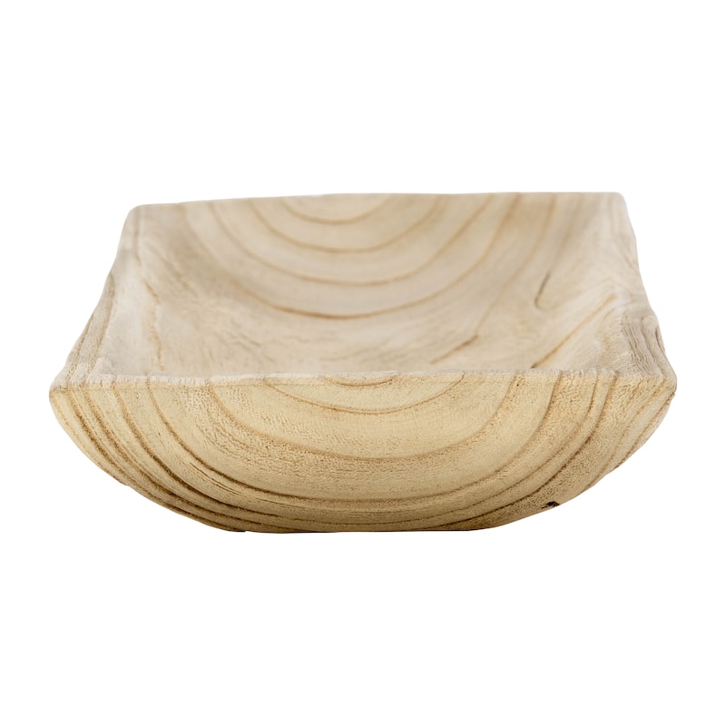 Set of Two Decorative Wooden Trays Contemporary Rustic Farmhouse Coastal Rectangle Shaped Tray Decor 15" and 20" Home