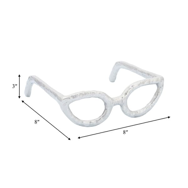 dimension image slide 1 of 6, Abstract Modern Metal Glasses Aluminum Sculpture Decorative Object