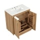 preview thumbnail 17 of 18, Classic 30" Freestanding Bathroom Vanity with Ceramic Sink, Stainless Steel Hinges & Adjustable Shelf by GDFStudio