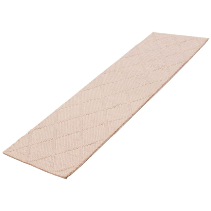ECARPETGALLERY Braided Weave Sienna Cream Wool Rug - 2'4 x 7'10